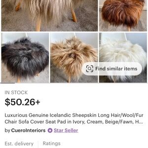 Icelandic Sheepskin Chair Cover - set of 2 in gray